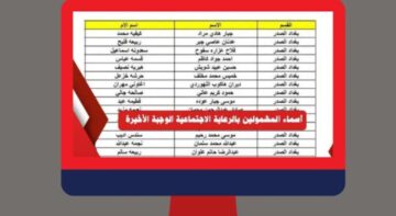 رابط الاستعلام عن أسماء المشمولين بالرعاية الاجتماعية الوجبة الأخيرة في جميع المحافظات العراقية