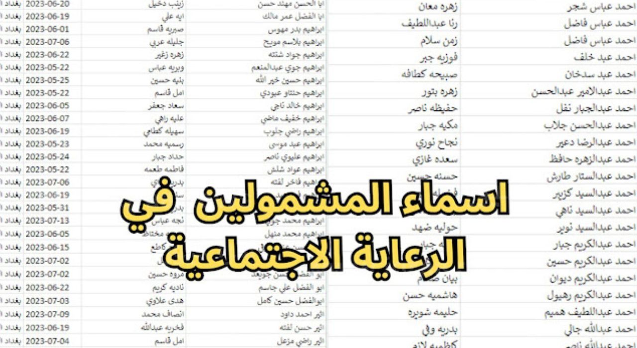 الآن.. أسماء المشمولين في الرعاية الاجتماعية بالعراق الوجبة الأخيرة 2023 عبر موقع وزارة العمل 5 الآن.. أسماء المشمولين في الرعاية الاجتماعية بالعراق الوجبة الأخيرة 2023 عبر موقع وزارة العمل