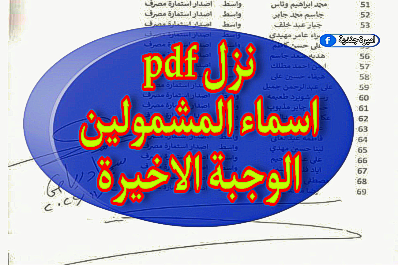 هسه طلعت كشوفات اسماء المشمولين بالرعاية الاجتماعية الوجبة الجديدة pdf | بحث منصة مظلتي الدفعة الاخيرة