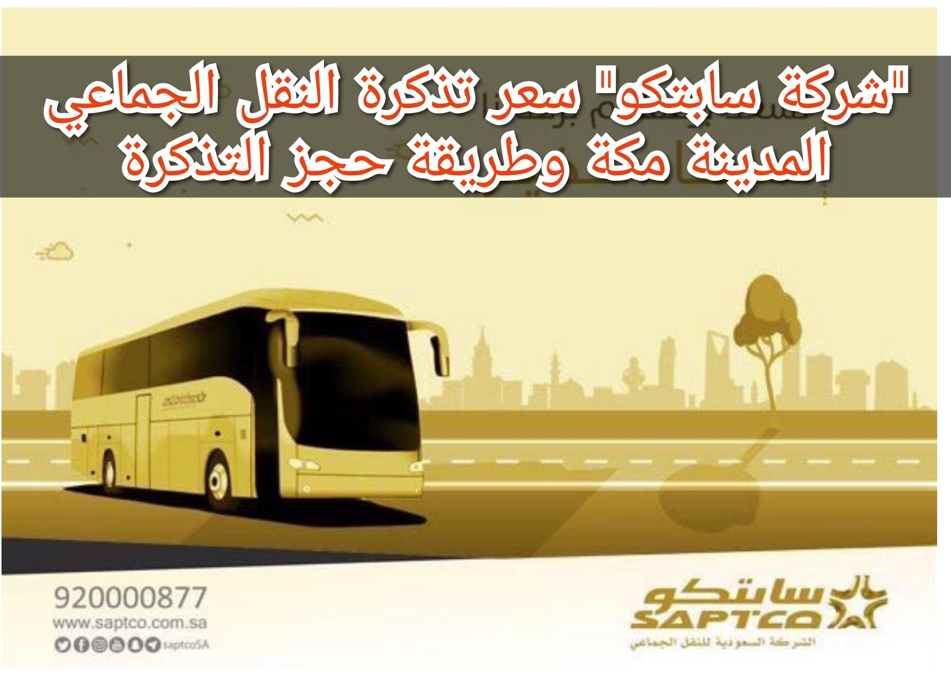 "شركة سابتكو" سعر تذكرة النقل الجماعي المدينة مكة وطريقة حجز التذكرة 5 “شركة سابتكو” سعر تذكرة النقل الجماعي المدينة مكة وطريقة حجز التذكرة