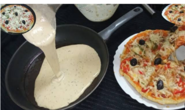 حضري البيتزا السايلة السريعة في الطاسة 