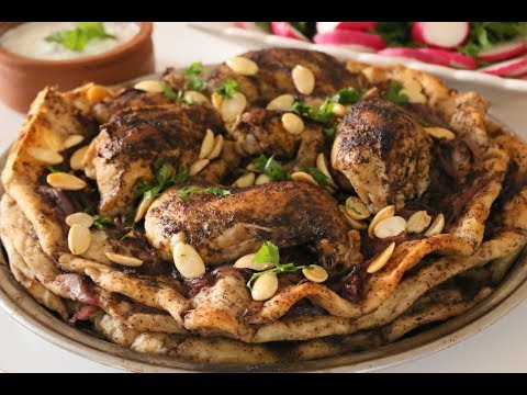طريقة عمل المسخن الفلسطيني بخبز الصابون والدجاج على الطريقة الأصلية