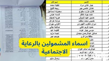 عاجل ورسمياً كشوف أسماء المشمولين في الرعاية الاجتماعية الوجبة الأخيرة