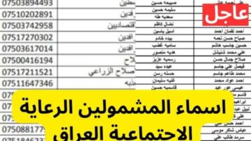 مُتاح الآن.. اسماء المشمولين بالرعاية الاجتماعية الوجبة الأخيرة دفعة ديسمبر 2023 عبر موقع وزارة العمل