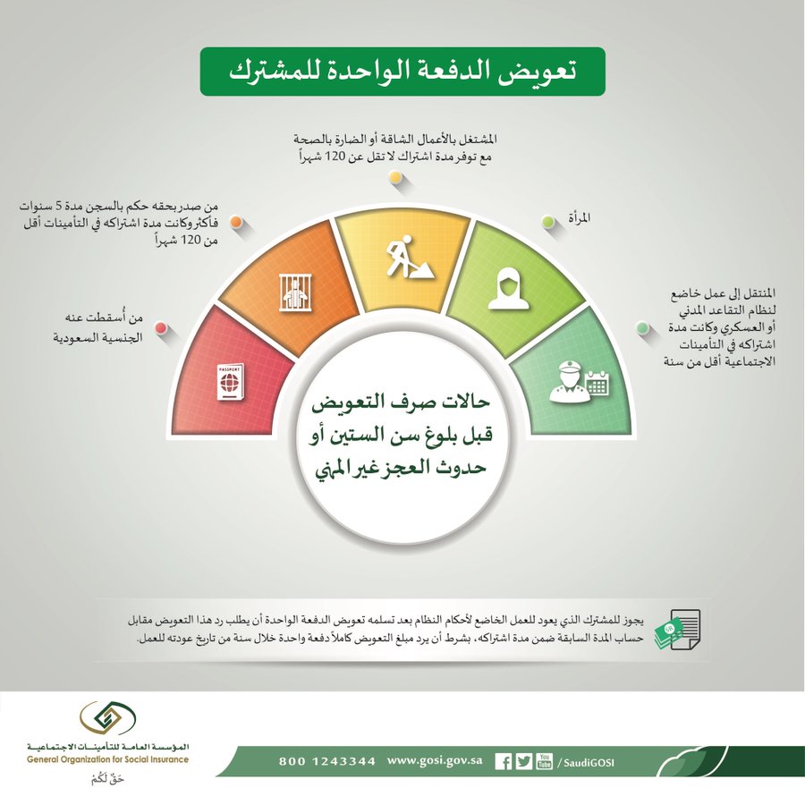 التأمينات الاجتماعية توضح حقيقة صرف تعويض الدفعة الواحدة قبل الـ 60 5 التأمينات الاجتماعية توضح حقيقة صرف تعويض الدفعة الواحدة قبل الـ 60
