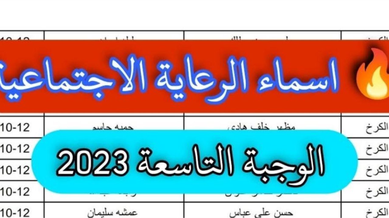 NOW رابط تنزيل كشوفات أسماء المشمولين بالرعاية الاجتماعية 2023 الوجبة الأخيرة 5 NOW رابط تنزيل كشوفات أسماء المشمولين بالرعاية الاجتماعية 2023 الوجبة الأخيرة