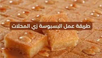 بالمقادير.. طريقة عمل البسبوسة الحلواني زي المحلات مرملة مجربة 100%
