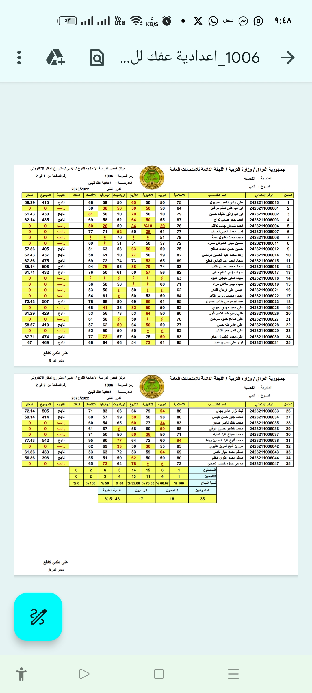 نتائج السادس الاعدادي 2023 على موقع "نتائجنا" والموقع الرسمي 5 نتائج السادس الاعدادي 2023 على موقع “نتائجنا” والموقع الرسمي