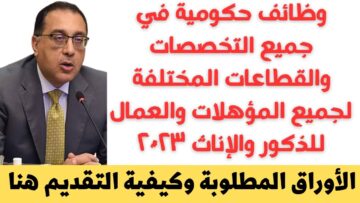 “فرصة مش هتكرر”.. وظائف حكومية في مصر 2023 للخريجين من الشباب برواتب وحوافز مغرية