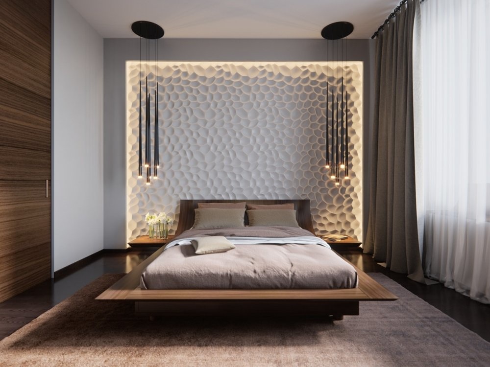 أحدث ألوان وأفكار تصميم ديكور جدار غرف نوم 2024 5 أحدث ألوان وأفكار تصميم ديكور جدار غرف نوم 2024
