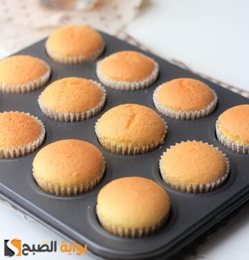 ب 2 بيضة اعملي كب كيك الفانيليا الاقتصادي بطريقة الأفران في الخلاط
