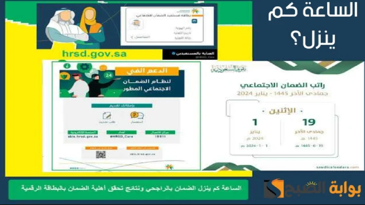الساعة كم ينزل الضمان الاجتماعي المطور لشهر يناير 2024؟ وفقًا لوزارة الموارد البشرية