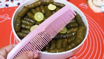 بالمشط فقط أسرع طريقة للف الكرنب وورق العنب 7 كيلو بسرعة الصاروخ في دقائق بدون ماكينة ولا تعب ومجهود