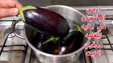 فكرة جديدة أرمي الباذنجان في المياه المغلية مش هتصدقي النتيجة هتوفرلك الزيت ومش هتستغني عنها