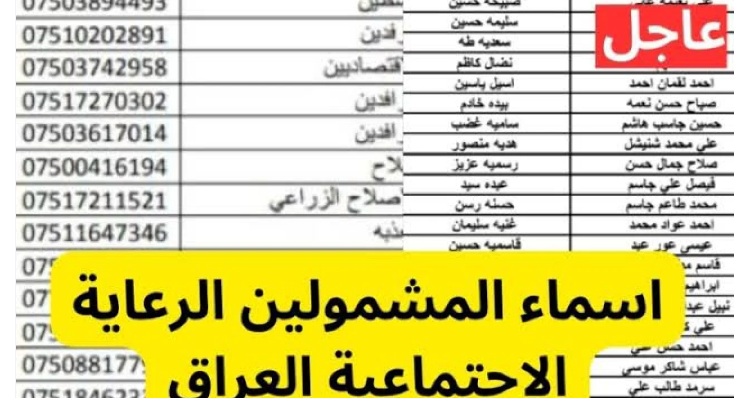 منصة مظلتي الإلكترونية للاستعلام عن أسماء المشمولين بالرعاية الاجتماعية الوجبة الأخيرة