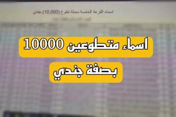 “كاملة” أسماء المقبولين في القرعة الخاصة بحملة 10000 جندي في القوات الخاصة في وزارة الدفاع 2023