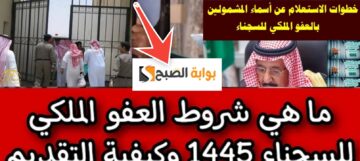 الاستعلام عن المشمولين بالعفو الملكي برقم الهوية واهم 6 شروط للحصول على العفو