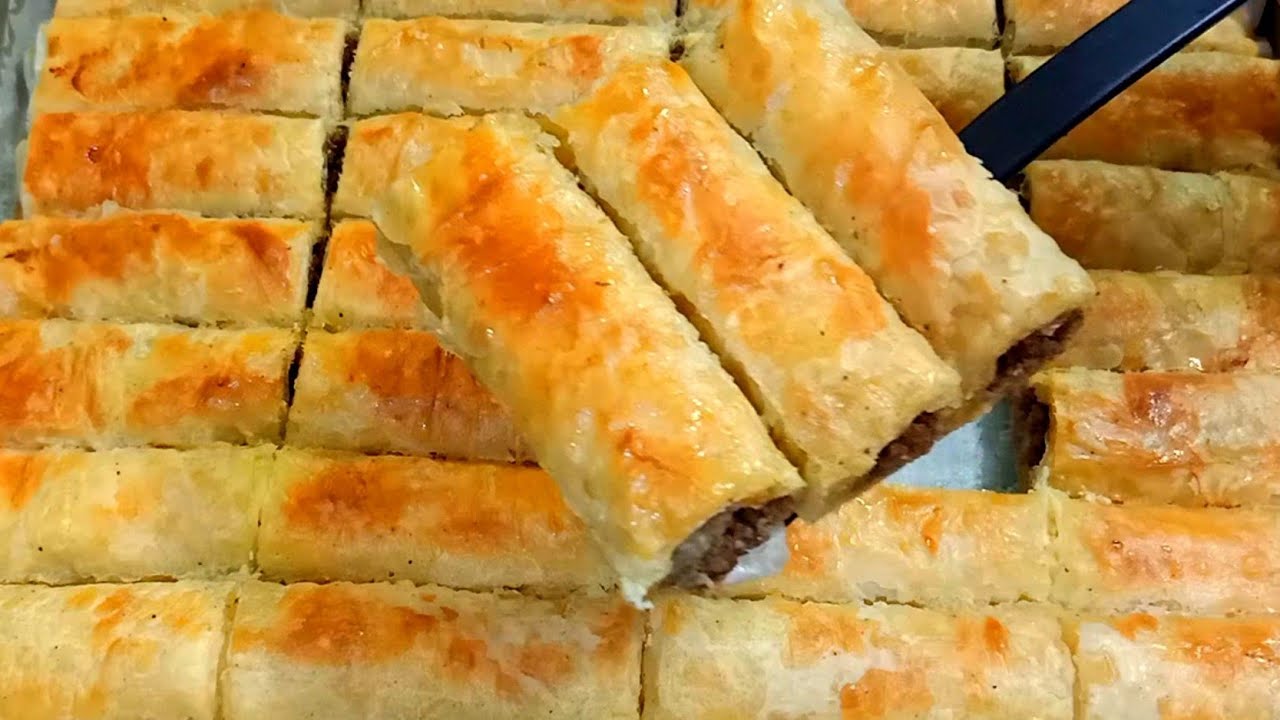 البوريك التركي السريع باللحمة المفرومة بدون عجن أحلى غداء أو عشاء هتعمليه 5 البوريك التركي السريع باللحمة المفرومة بدون عجن أحلى غداء أو عشاء هتعمليه
