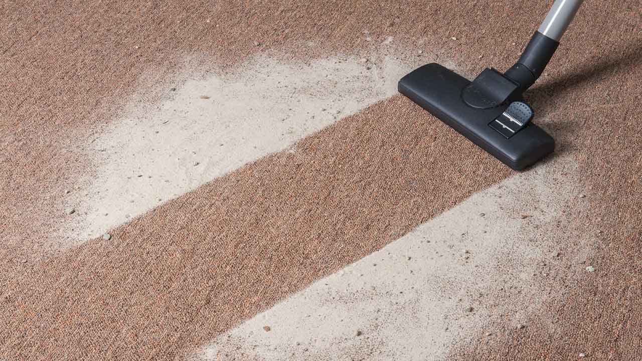 تنظيف السجاد على الناشف بدون ماء وهو مفروش بدون الحاجة للمغسلة بطريقة سهلة وسريعة