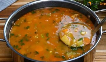 شوربة لحم بالخضار ألذ شوربة هتجربوها ومغذية وصحية