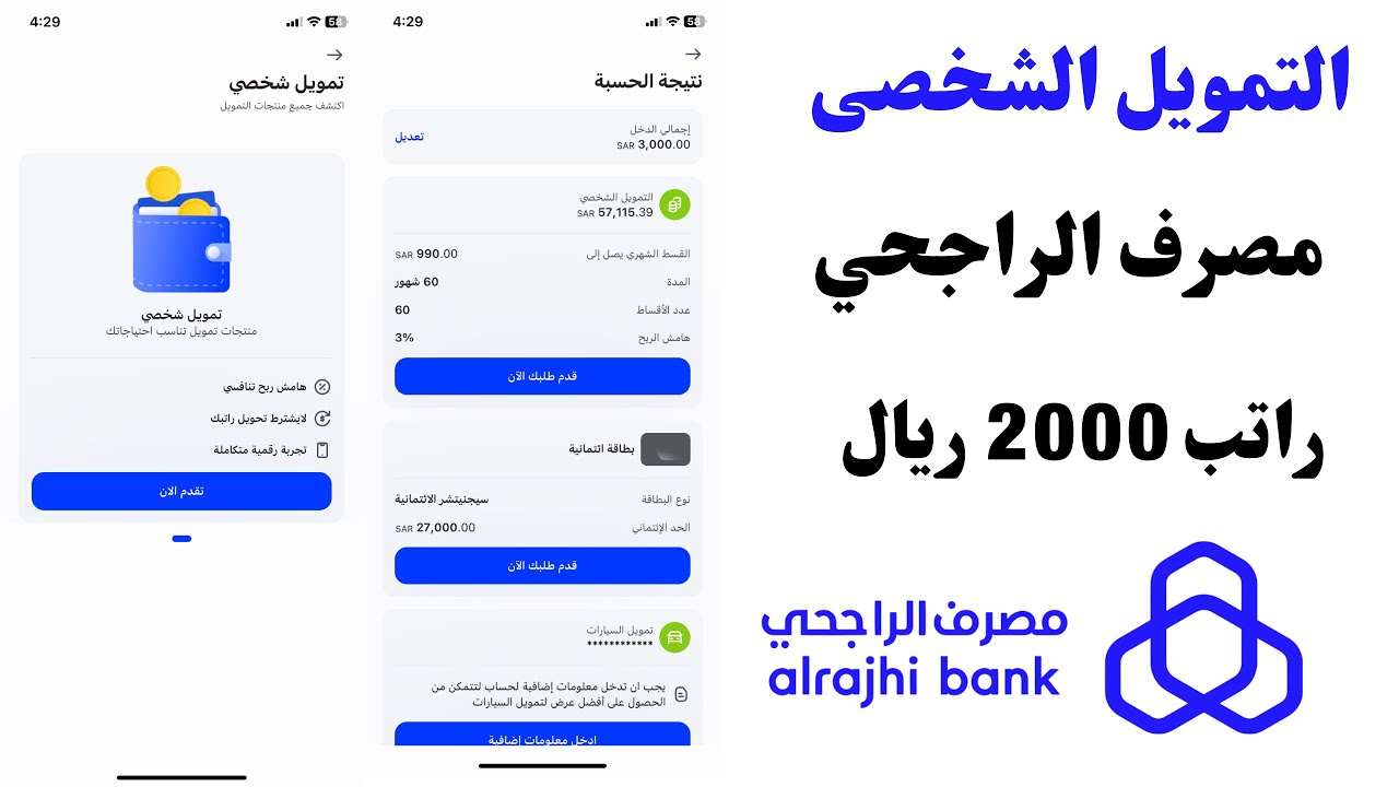 طريقة الحصول على تمويل مصرف الراجحي وأبرز أنواع القروض التي يقدمها للمواطنين