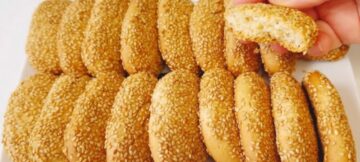 كعك السمسم بدون زبدة سهل وبسيط بدون تكاليف