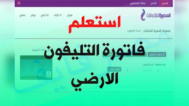 شوف هتدفع كام .. الاستعلام عن فاتورة التليفون الأرضي بالرقم عبر billing.te.eg الرابط والخطوات الكاملة 5 شوف هتدفع كام .. الاستعلام عن فاتورة التليفون الأرضي بالرقم عبر billing.te.eg الرابط والخطوات الكاملة