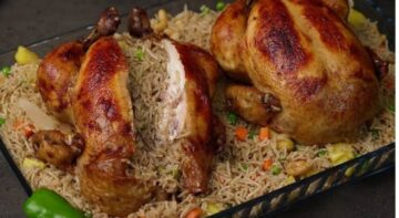 اعملي الدجاج المحشي بالأرز بطريقة سهلة وسريعة