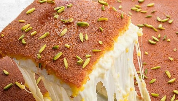 طريقة عمل الكنافة النابلسية  المطاطية على أصولها خطوة بخطوة وبمقادير بسيطة