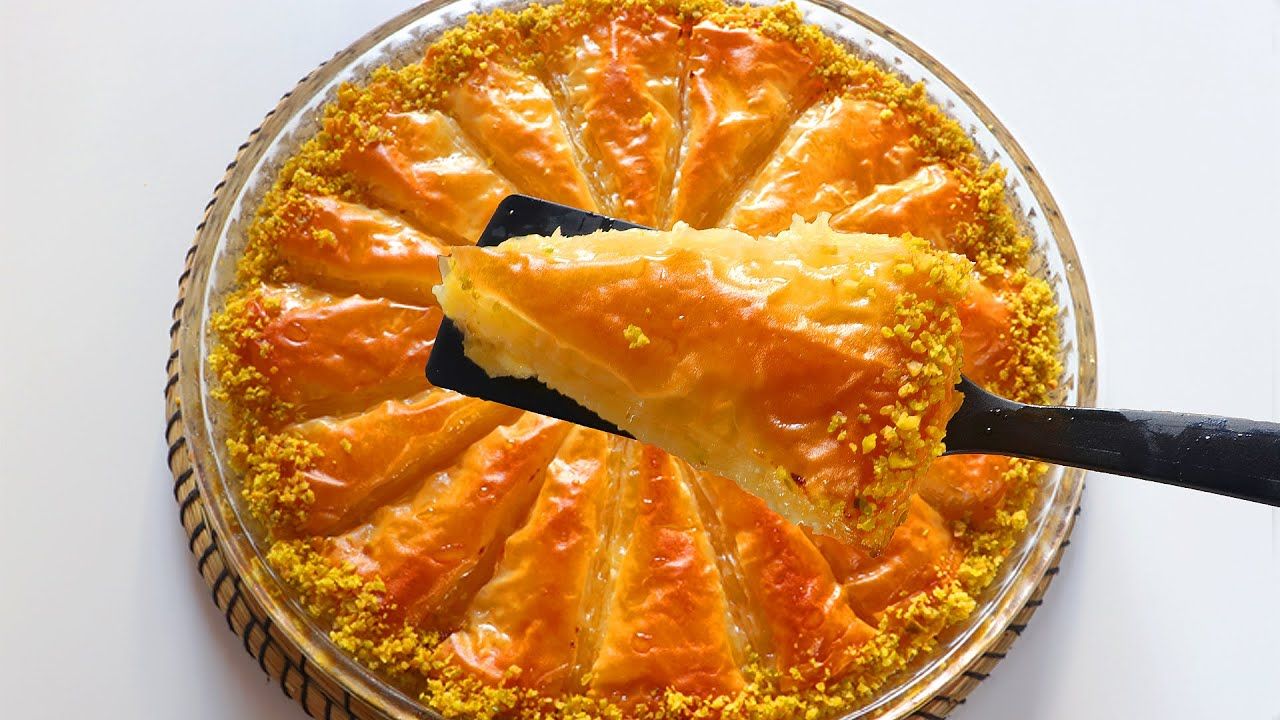 طريقة عمل فطيرة الجلاش الحلو في الطاسة بدون فرن