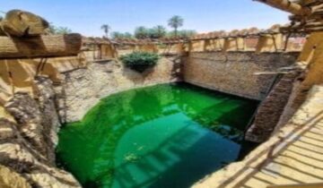بئر هداج أكبر بئر في العالم سعته فوهته 65 متراً ويعد أحد أبرز المعالم السياحية في السعودية
