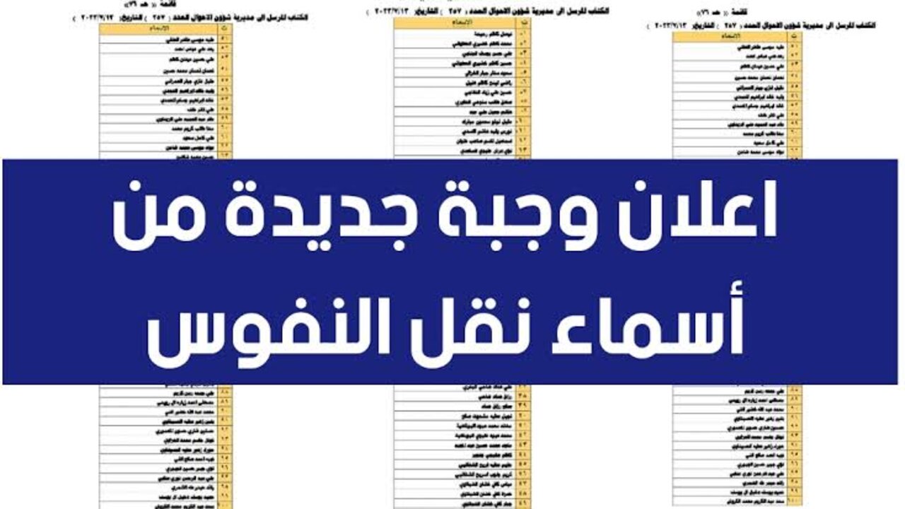 “ca.iq“ أسماء نقل النفوس وجبة يناير 2024 بالعراق موقع وزارة الداخلية