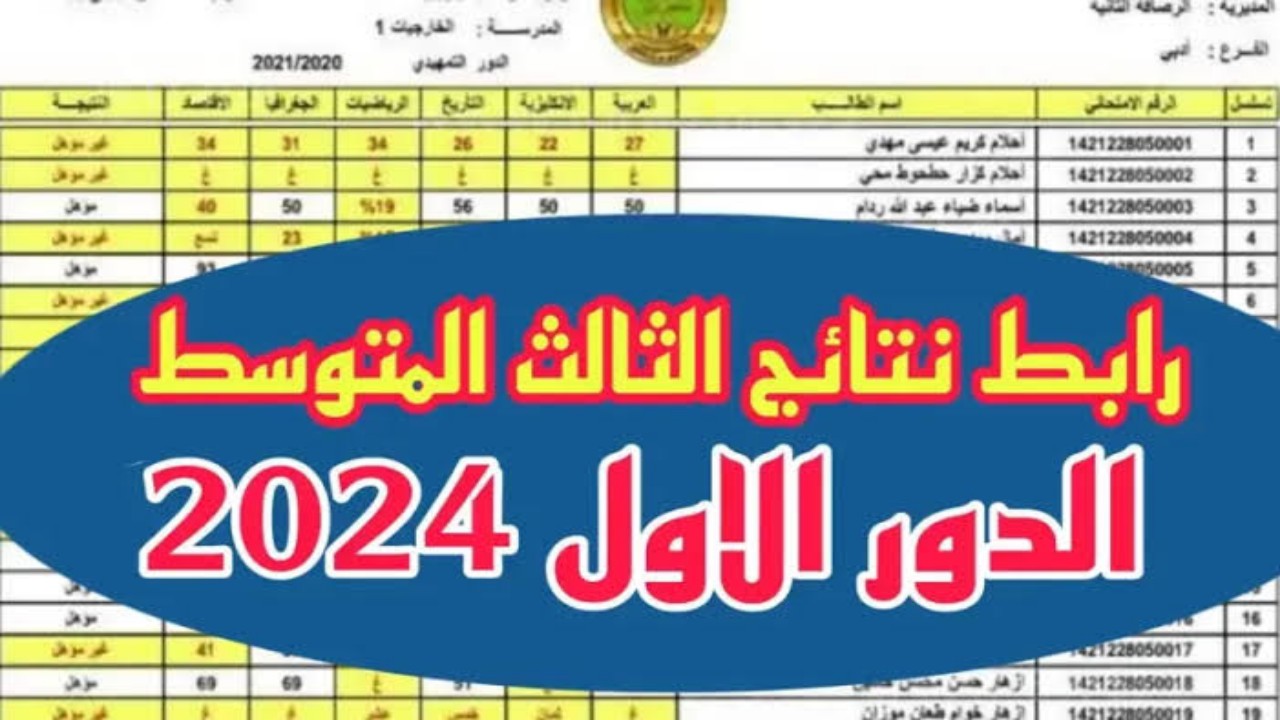 رابط نتائج الثالث متوسط 2024 في كل محافظات العراق 5 رابط نتائج الثالث متوسط 2024 في كل محافظات العراق