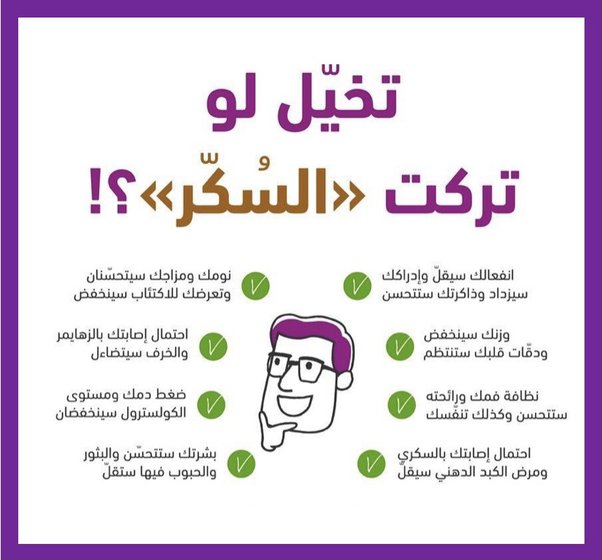 هذا ما يحدث لجسمك عند التوقف عن تناول السكر لمدة 20 يوم وفق احدث الدراسات
