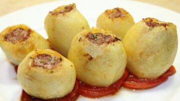 بنص كيلو بطاطس وربع لحمة مفرومة حضري البطاطس المحشية بنكهة وطعم خطير