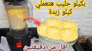 مش هتشتري الجاهز.. بكيلو حليب هتعملي كمية كبيرة من الزبدة الفلاحي في الخلاط مرملة بقوام تقيل واحسن من المحلات