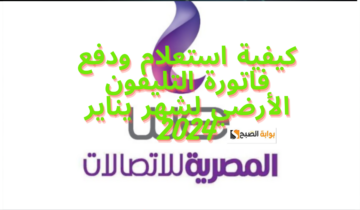 كيفية ورابط استعلام ودفع فاتورة التليفون الأرضي لشهر يناير 2024