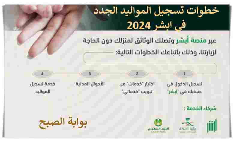 تسجيل المواليد الجدد في ابشر إلكترونياً 1445/2024 والأوراق المطلوبة 5 تسجيل المواليد الجدد في ابشر إلكترونياً 1445/2024 والأوراق المطلوبة