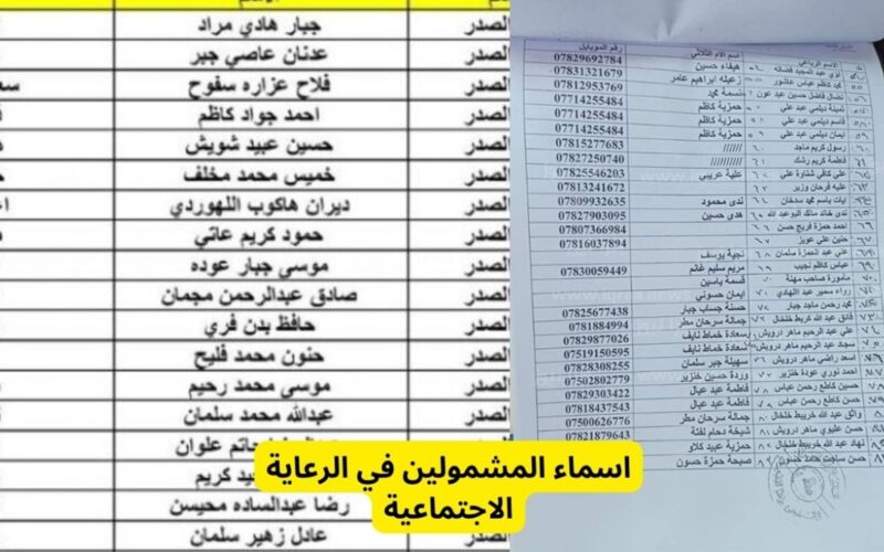 PDF كشوفات اسماء المشمولين في الرعاية الاجتماعية الوجبة الاخيرة 2024 عموم محافظات العراق 5 PDF كشوفات اسماء المشمولين في الرعاية الاجتماعية الوجبة الاخيرة 2024 عموم محافظات العراق