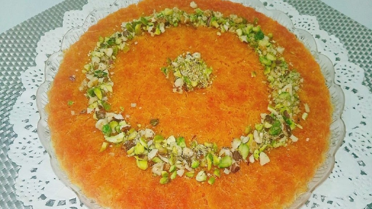 طريقة عمل صينية الكنافة بالمانجو الشهية اللذيذة