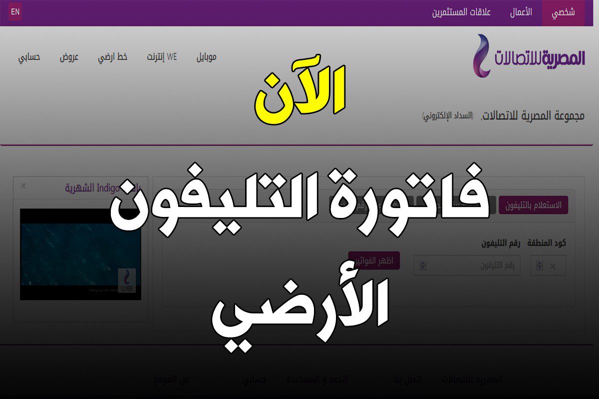 رابط الاستعلام عن فاتورة التليفون الأرضي الشهر الجديد 2024 5 رابط الاستعلام عن فاتورة التليفون الأرضي الشهر الجديد 2024