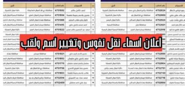 إعلان كشوفات أسماء نقل النفوس الوجبة الاخيرة في العراق عبر وزارة الداخلية 2024