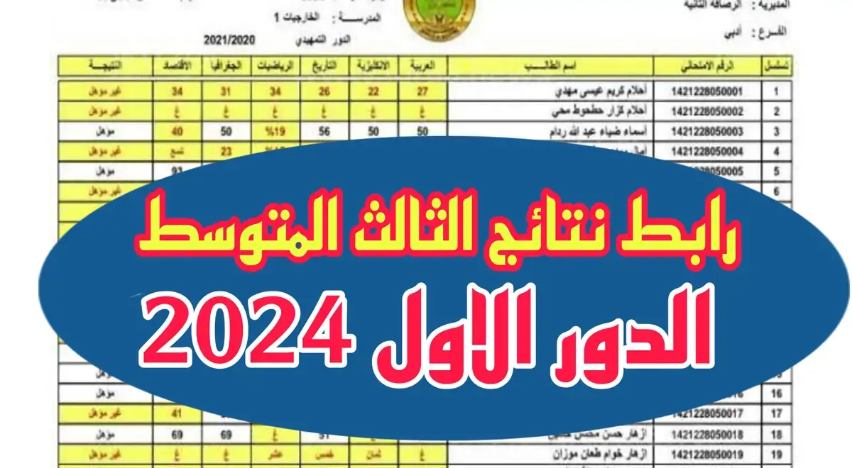 رابط نتائج الثالث متوسط 2024 الدور الأول من موقع نتائجنا في كل المحافظات العراقية 5 رابط نتائج الثالث متوسط 2024 الدور الأول من موقع نتائجنا في كل المحافظات العراقية