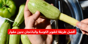 بسرعة الصاروخ .. أفضل طريقة لتقوير الكوسة والباذنجان بدون مقوار .. تعالي اقولك ازاي تقوري 5 كيلو في ثوانٍ!!