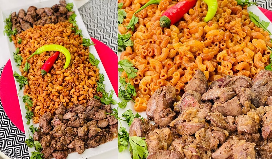 طريقة عمل مكرونة بالصلصة والكبد والقوانص وجبة غذاء سريعة ومغذية والطعم مختلف وخطير لعائلتك 6 طريقة عمل مكرونة بالصلصة والكبد والقوانص وجبة غذاء سريعة ومغذية والطعم مختلف وخطير لعائلتك