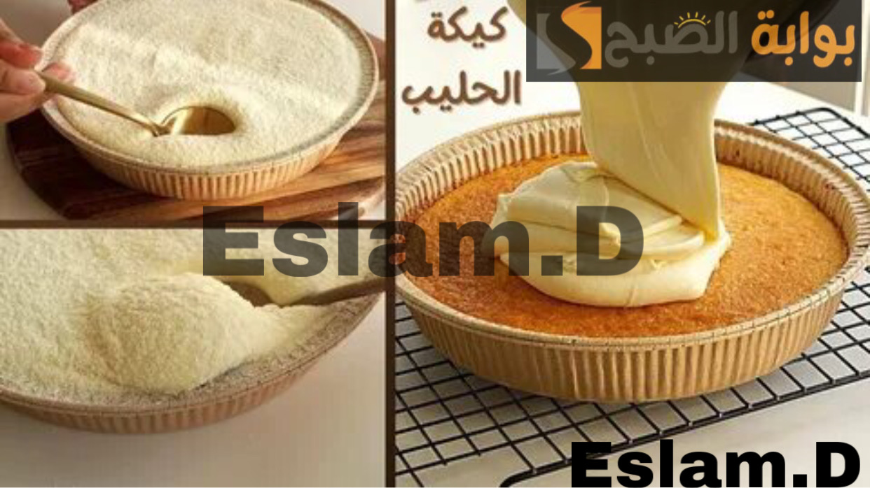 من غير دقيق ولا تخمير.. طريقة عمل كيكة الحليب الشهية في المنزل بمكونات سهلة.!! 5 من غير دقيق ولا تخمير.. طريقة عمل كيكة الحليب الشهية في المنزل بمكونات سهلة.!!