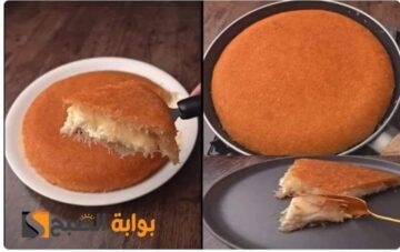 كنافة الطاسة بدون فرن سهلة وسريعة بحشوة القشطة الاقتصادية