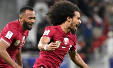 لحظة بلحظة نهائي كأس اسيا .. مباراة الأردن وقطر ملخص الشوط الأول العنابي يسجل