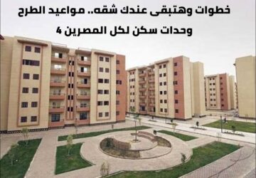 خطوات وهتبقى عندك شقه.. مواعيد طرح وحدات سكن لكل المصرين 4
