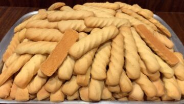 بأسرار الحلواني طريقة عمل بسكويت النشادر الفلاحي بدون ماكينة بكمية كبيرة هش ومقرمش ودايب أحلي من الجاهز